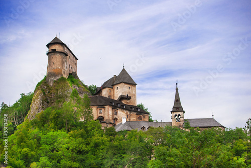 Beautiful view on Orava Castle. Central Europe - Slovakia. Best vacation. Historic castles. History. 