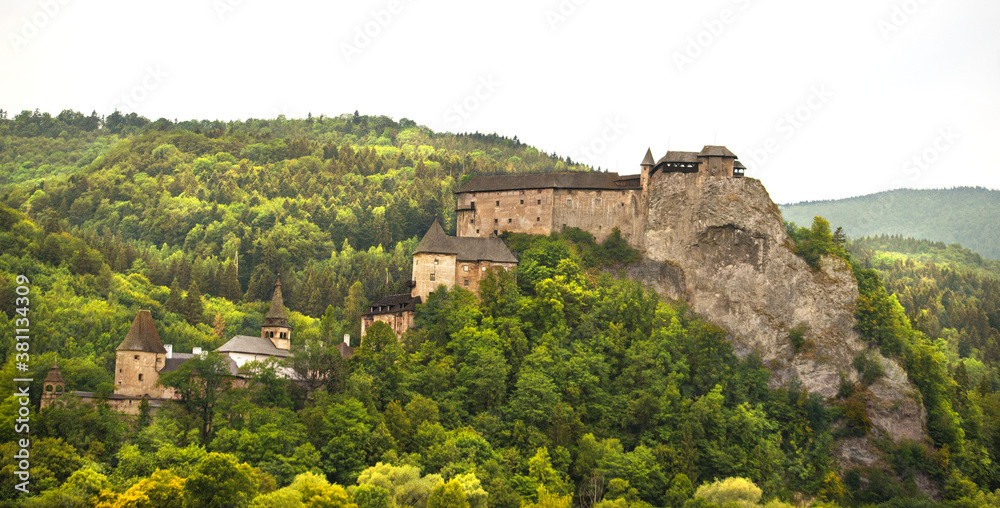 Beautiful view on Orava Castle. Central Europe - Slovakia. Best vacation. Historic castles. History. 