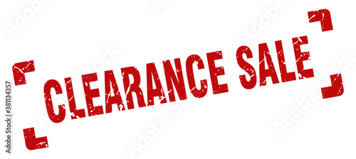 clearance sale stamp. square grunge sign isolated on white background