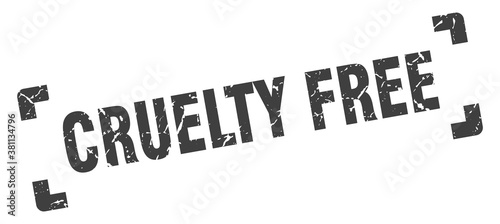 cruelty free stamp. square grunge sign isolated on white background