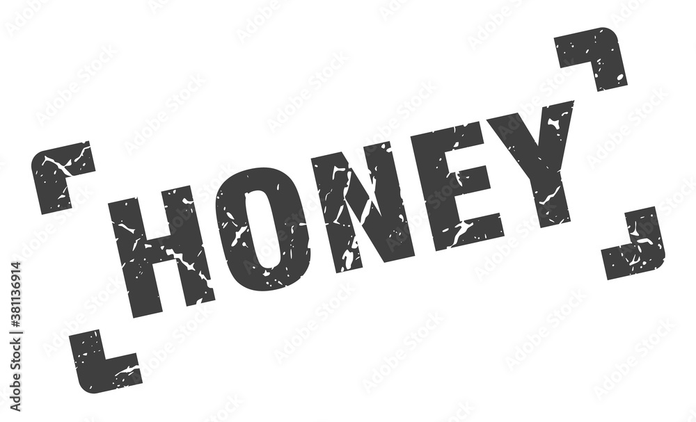 honey stamp. square grunge sign isolated on white background honey stamp. square grunge sign isolated on white background