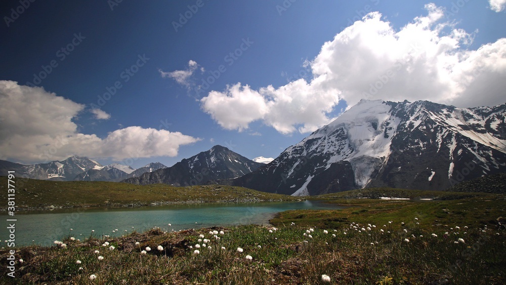 mountain, snow, landscape, lake