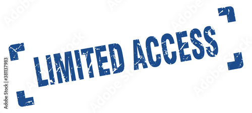 limited access stamp. square grunge sign isolated on white background