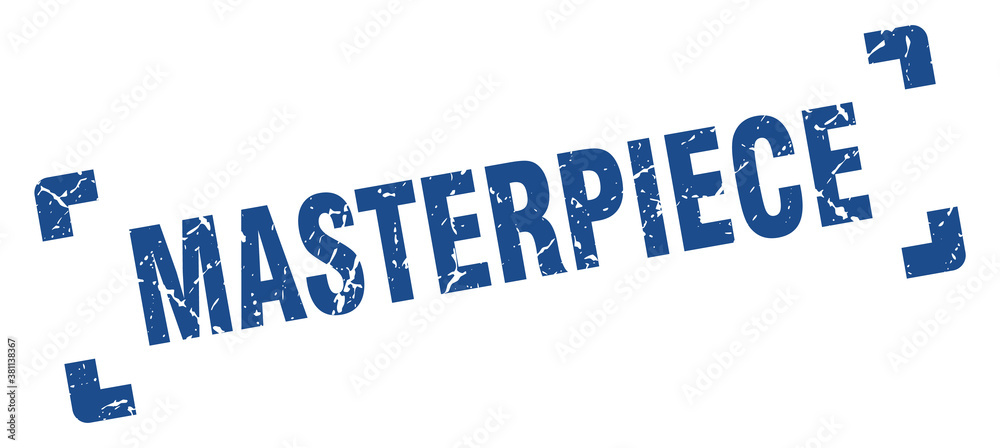 masterpiece stamp. square grunge sign isolated on white background masterpiece stamp. square grunge sign isolated on white background