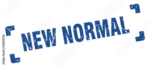 new normal stamp. square grunge sign isolated on white background