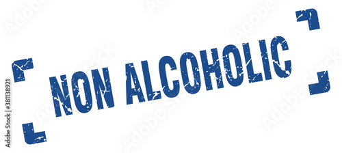 non alcoholic stamp. square grunge sign isolated on white background