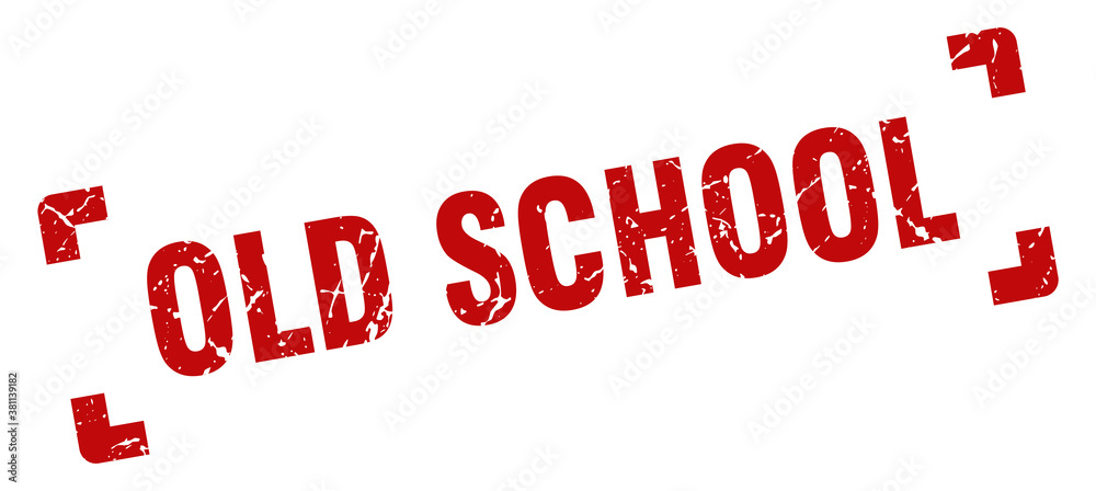 old school stamp. square grunge sign isolated on white background old school stamp. square grunge sign isolated on white background