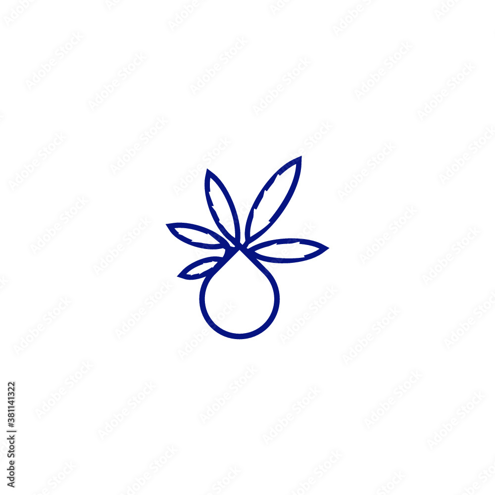 vector logo drop marijuana icon leaf illustrations