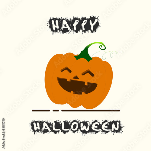 Halloween pumpkins have happy smiles and scary eyes for party nights. Halloween pumpkin design vector display
