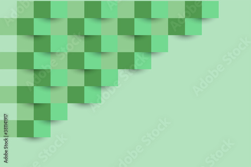 Abstract geometric green color background. Vector, illustration.