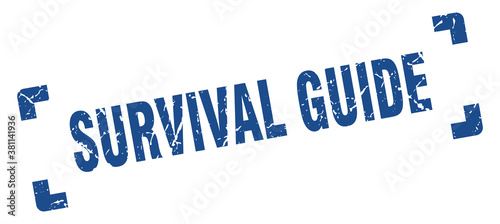survival guide stamp. square grunge sign isolated on white background