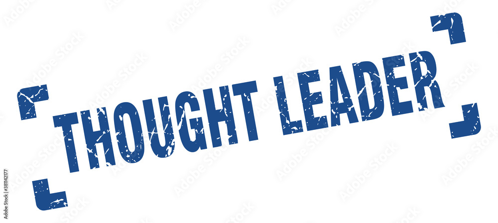 thought leader stamp. square grunge sign isolated on white background thought leader stamp. square grunge sign isolated on white background
