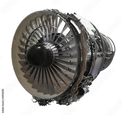 Interior of a aviation jet engine