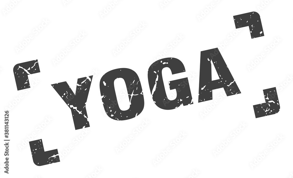 yoga stamp. square grunge sign isolated on white background yoga stamp. square grunge sign isolated on white background
