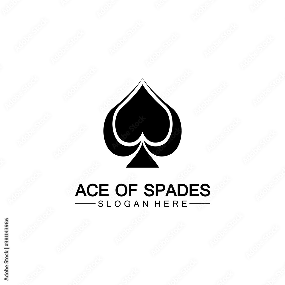 Ace of Spades icon logo design. Flat related icon for web and mobile applications. It can be used as - logo, pictogram, icon, infographic element. Illustration. Ace of Spades icon logo design. Flat related icon for web and mobile applications. It can be used as - logo, pictogram, icon, infographic element. Illustration.