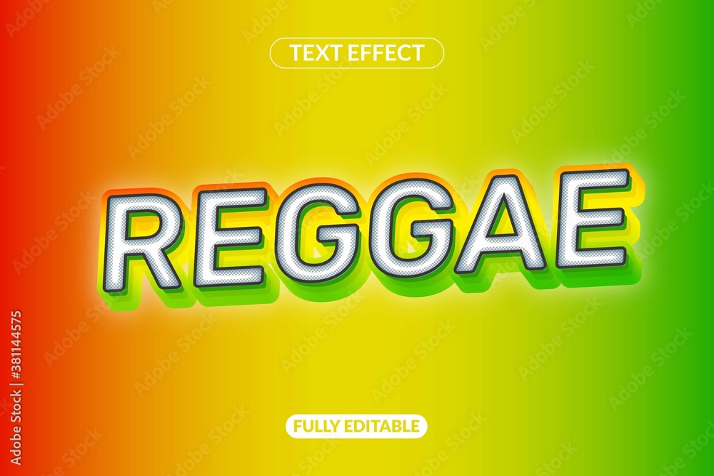 Text Effect Reggae Music Genre for advertising, social media branding, Title and many More Text Effect Reggae Music Genre for advertising, social media branding, Title and many More