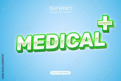 Text Effect Medical Clinic for advertising, social media branding, Title and many More