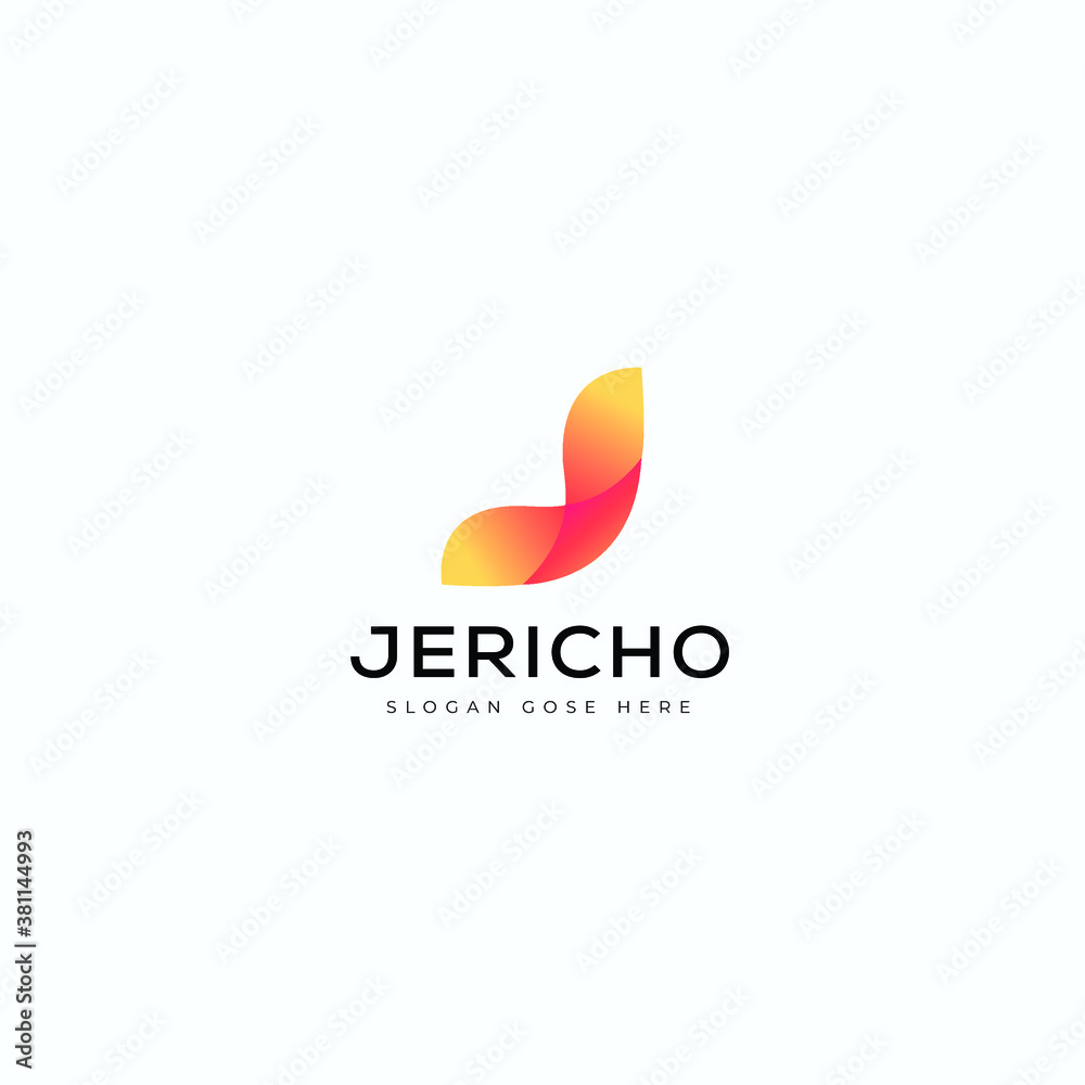 J Letter Logo Icon Colorful Abstract Mosaic Pattern Design template Element in uppercase