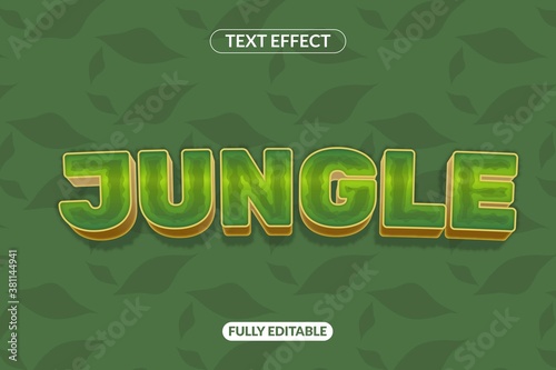 Text Effect Forest Jungle for advertising, social media branding, Title and many More