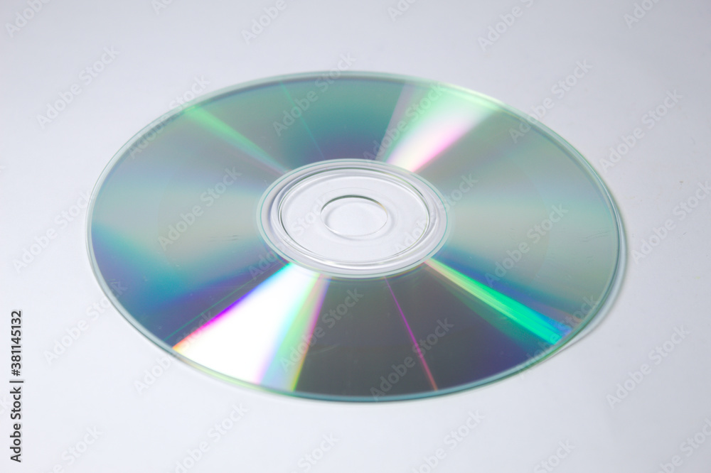 CD and DVD with white background CD and DVD with white background
