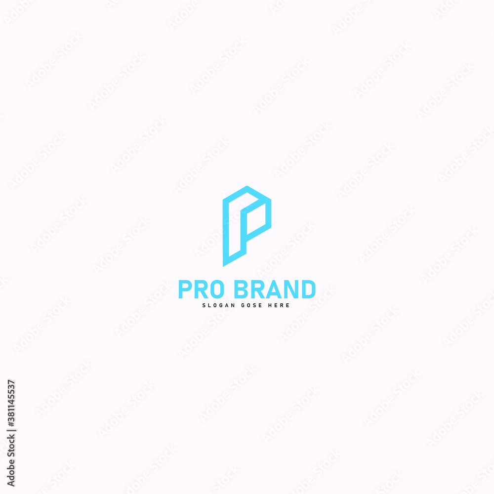 pb letter vector logo. b letter vector logo abstract
