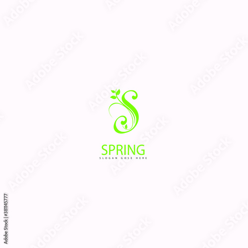 Letter S  logo, template design lettering tattoo or business card emblem