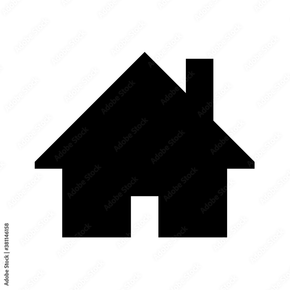Home symbol icon with a white background Home symbol icon with a white background