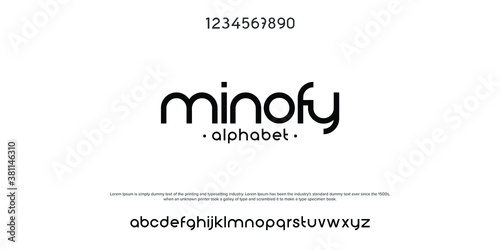 futuristic minimalist display font design, alphabet, typeface, letters and numbers, typography.