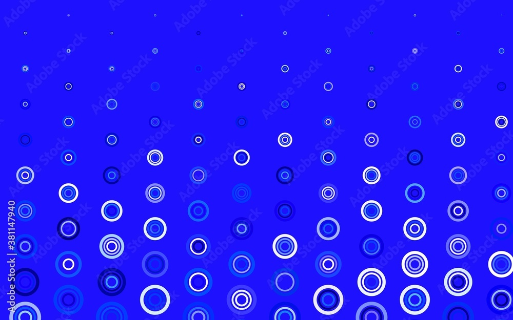 Light BLUE vector layout with circle shapes. Light BLUE vector layout with circle shapes.