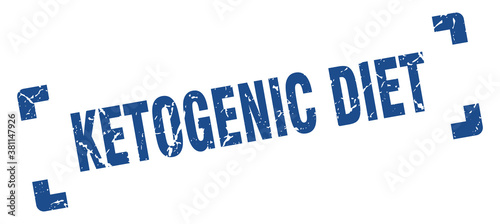 ketogenic diet stamp. square grunge sign isolated on white background