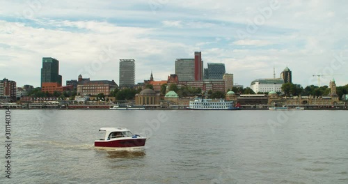 The largest warehouse area in the world is located in the port of Hamburg in the HafenCity quarter. View of the warehouse area Speicherstadt in Hamburg, Germany, in the daytime. 