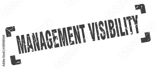 management visibility stamp. square grunge sign isolated on white background