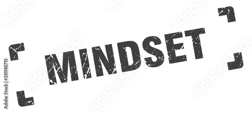 mindset stamp. square grunge sign isolated on white background