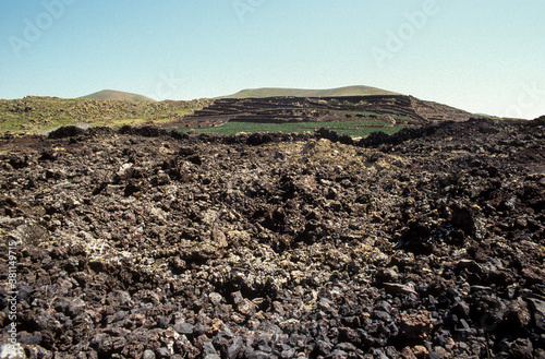 Lave, Volcan , Parc national de Timanfaya, Ile de Lanzarote, Ile Canaries, Espagne