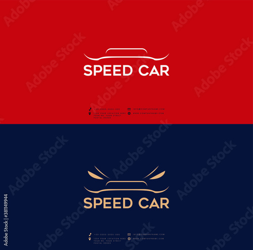 Car logo design. Modern flat vector illustration.