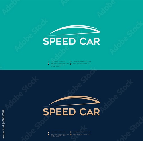 Car logo design. Modern flat vector illustration.