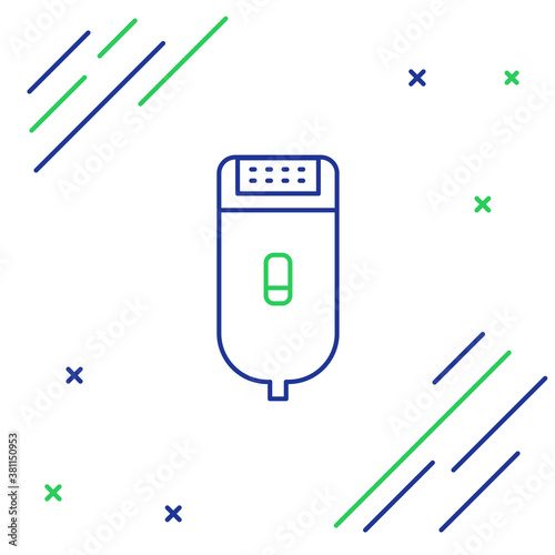 Line Electrical hair clipper or shaver icon isolated on white background. Barbershop symbol. Colorful outline concept. Vector.
