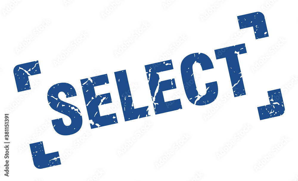 select stamp. square grunge sign isolated on white background select stamp. square grunge sign isolated on white background