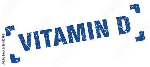 vitamin d stamp. square grunge sign isolated on white background