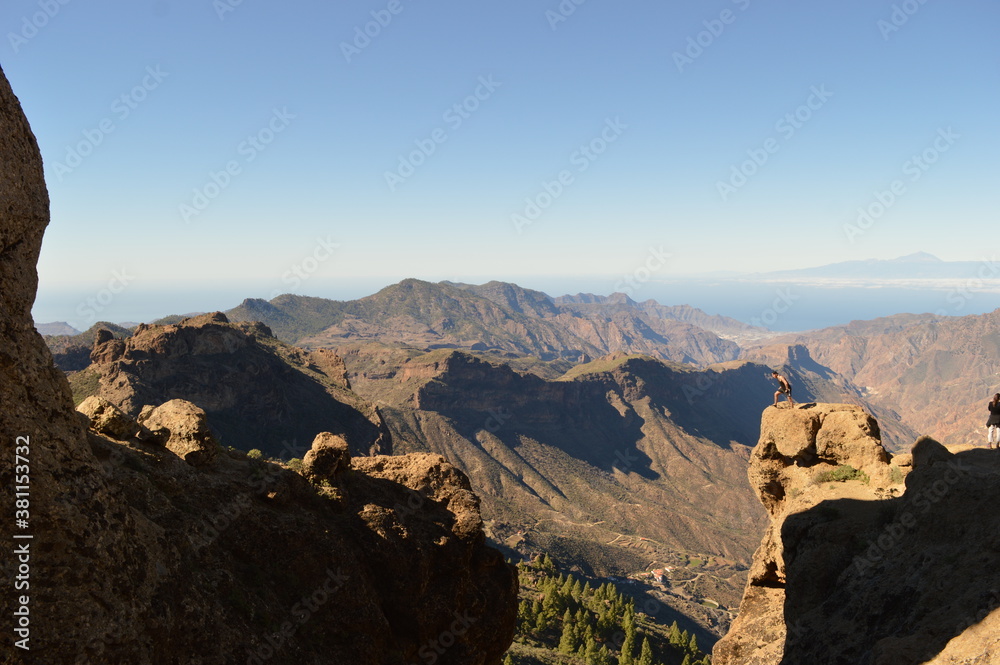 The inland mountain range on the island of Gran Canaria in Spain