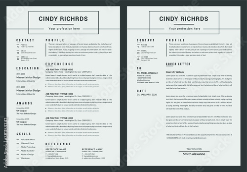 Resume Template with nice typography.