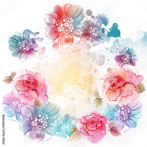Beautiful background with flowers