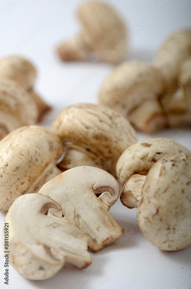 mushrooms on a wooden board mushrooms on a wooden board