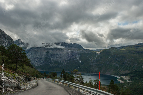 Hike to Trolltunga, Odda, Sørfjord Norwegen, Scandinavia, 14km each way, more than 900m uphill