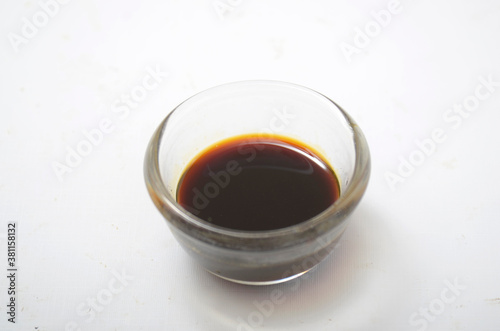 soy sauce, kecap manis, in a glass bowl