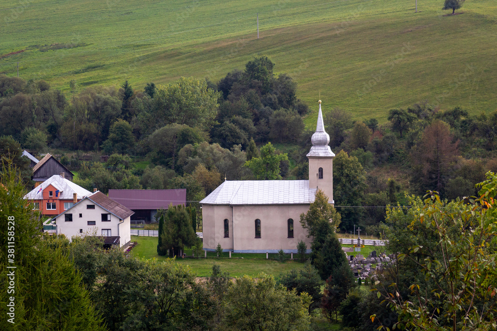 Church in village Leluchow, Poland