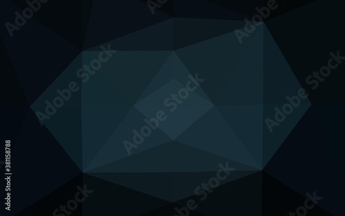 Dark BLUE vector triangle mosaic texture. Colorful abstract illustration with gradient. New texture for your design.