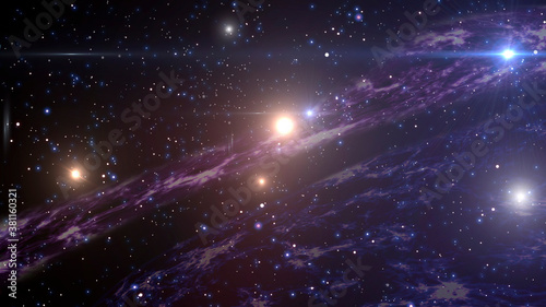 Background of galaxies and nebula illustration