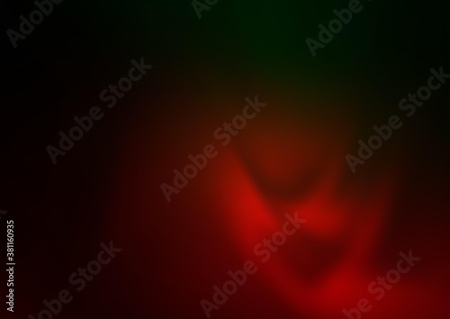 Dark Green, Red vector bokeh and colorful pattern. A completely new color illustration in a bokeh style. The blurred design can be used for your web site.