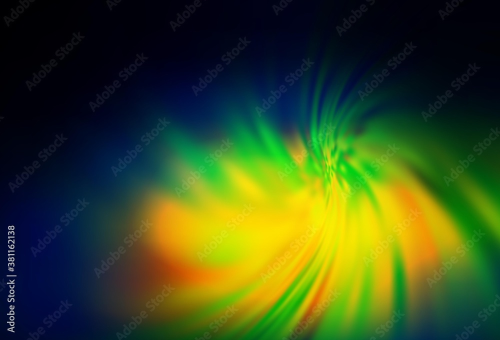 Obraz premium Dark Blue, Green vector blurred bright texture.